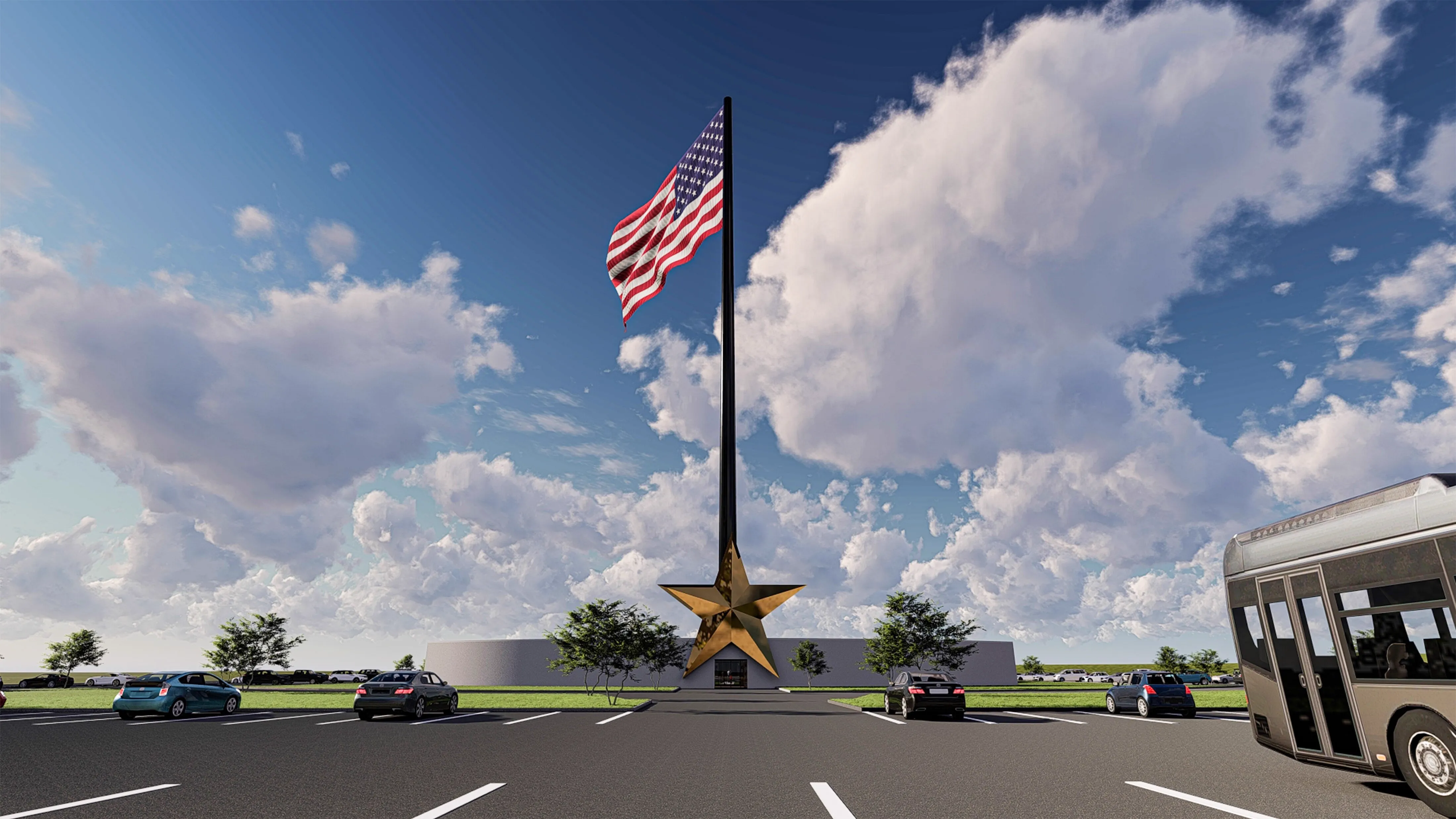 Flagspire flagpole prominence