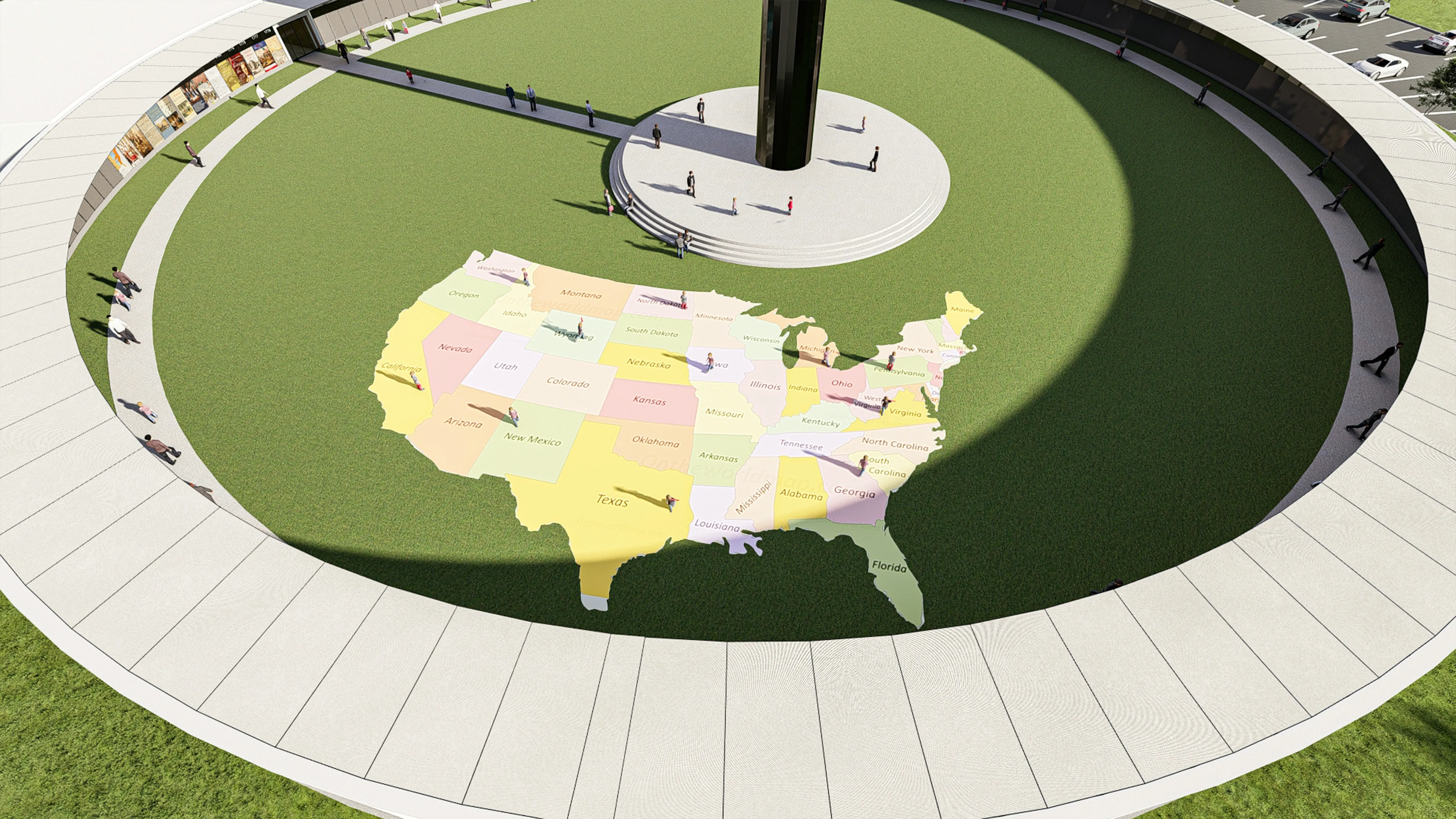 Largest Map of 48 States